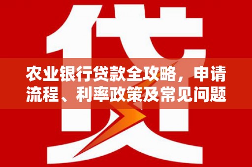 察隅农业银行贷款全攻略，申请流程、利率政策及常见问题解析