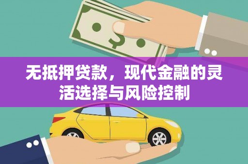 察隅无抵押贷款，现代金融的灵活选择与风险控制