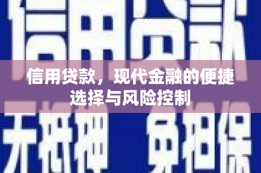 察隅信用贷款，现代金融的便捷选择与风险控制