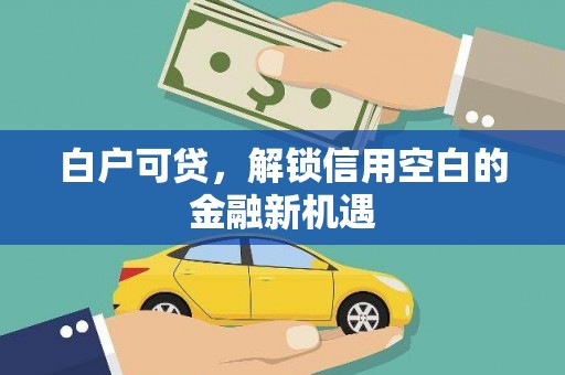 察隅白户可贷，解锁信用空白的金融新机遇