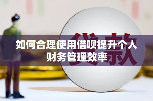 察隅如何合理使用借呗提升个人财务管理效率