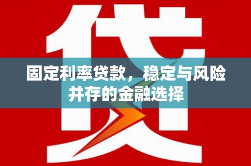 察隅固定利率贷款，稳定与风险并存的金融选择